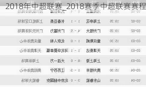 2018直播中超赛程表 2018中超决赛-第2张图片-www.211178.com_果博福布斯